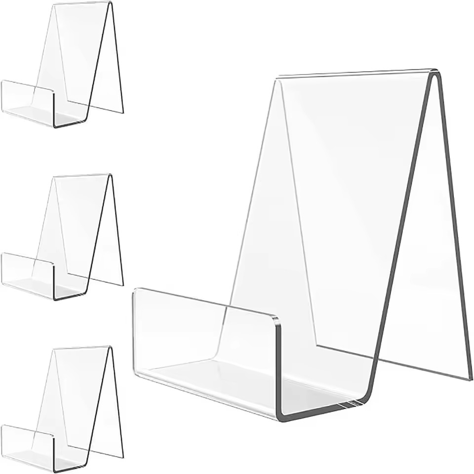 Clear Acrylic Book Stand Holder - Supporto per libri in acrilico da