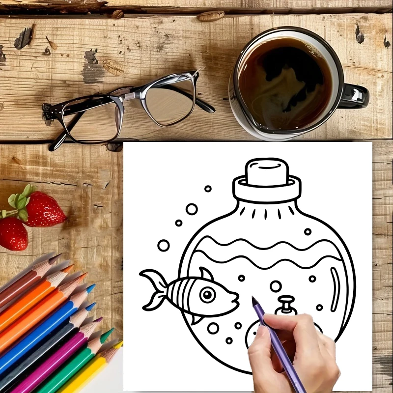 Libro da Colorare in Barattolo - Adult Coloring Book Stress Relief recensione e prezzo