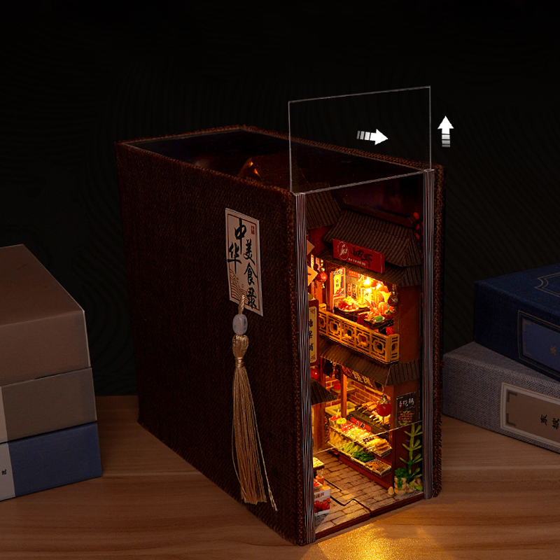 Libreria in Miniatura Fai-da-T - Diy Wooden Book Nook Kit Shelf Insert recensione e prezzo
