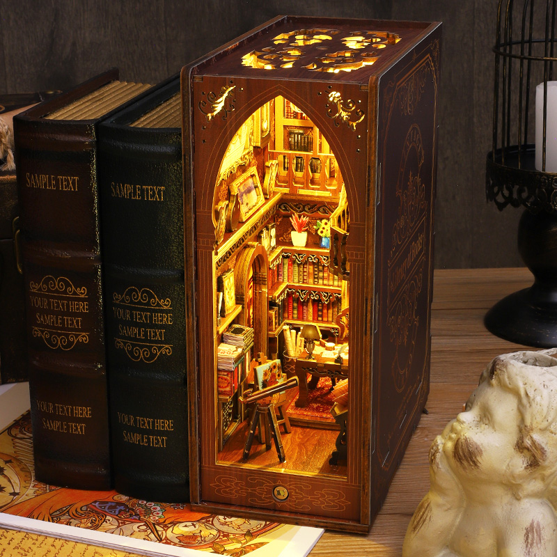 Kit di inserti per scaffali pe - Diy Wooden Book Nook Kit Shelf Insert recensione e prezzo