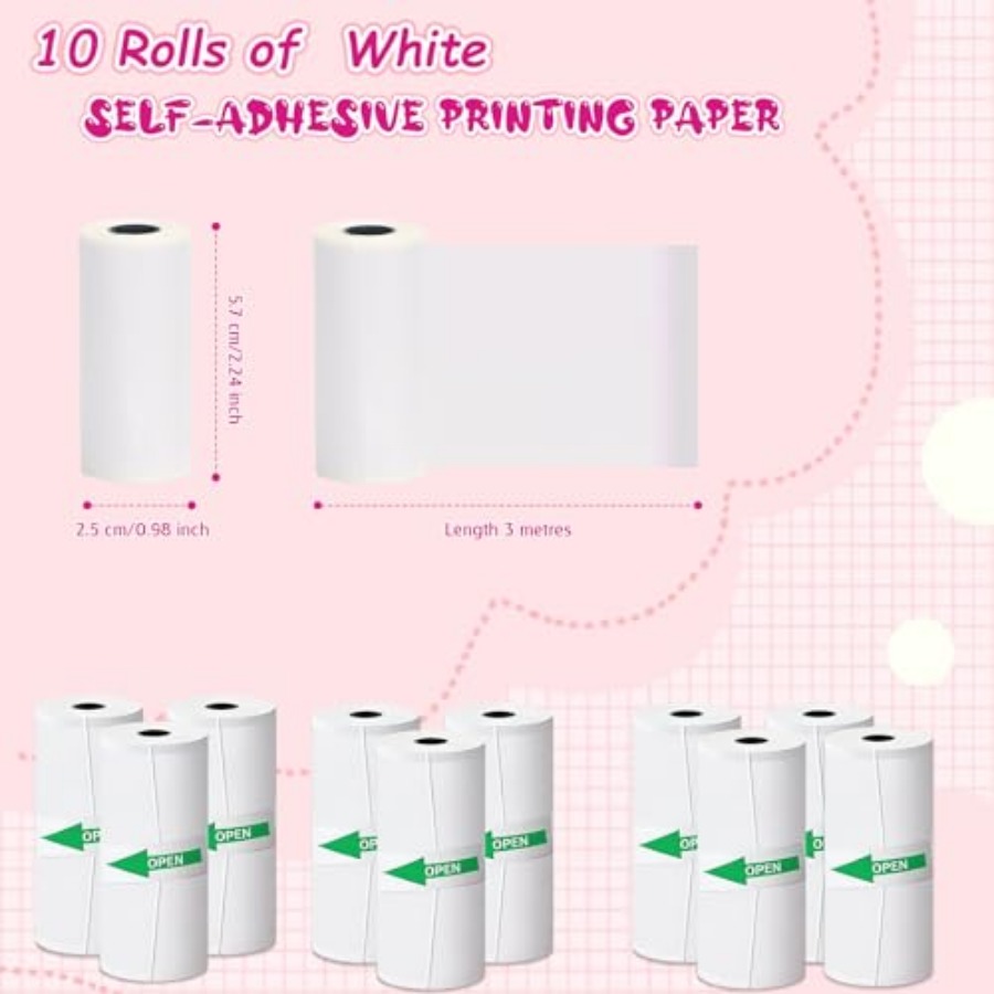 10 rotoli di carta termica ade - Mini Pocket Thermal Printer Paper Roll recensione e prezzo