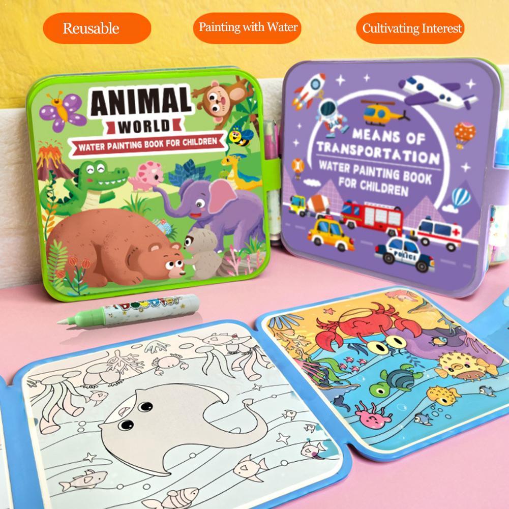 Libro pieghevole per pittura a - Reusable Water Magic Coloring Book recensione e prezzo